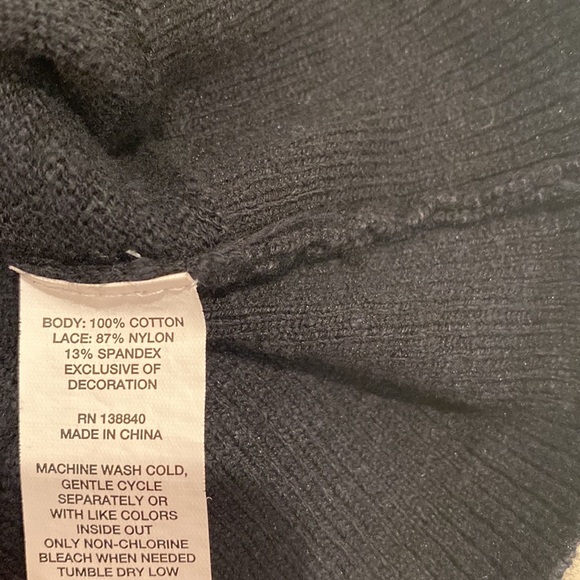 Kidpik Girls Ribbed Long Sleeve Top in Black. M - Picture 6 of 10